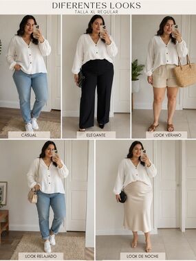 🤍 Fred David White Textured Blouse | Women’s XL
